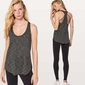 Lululemon 105 F Singlet Heathered Black